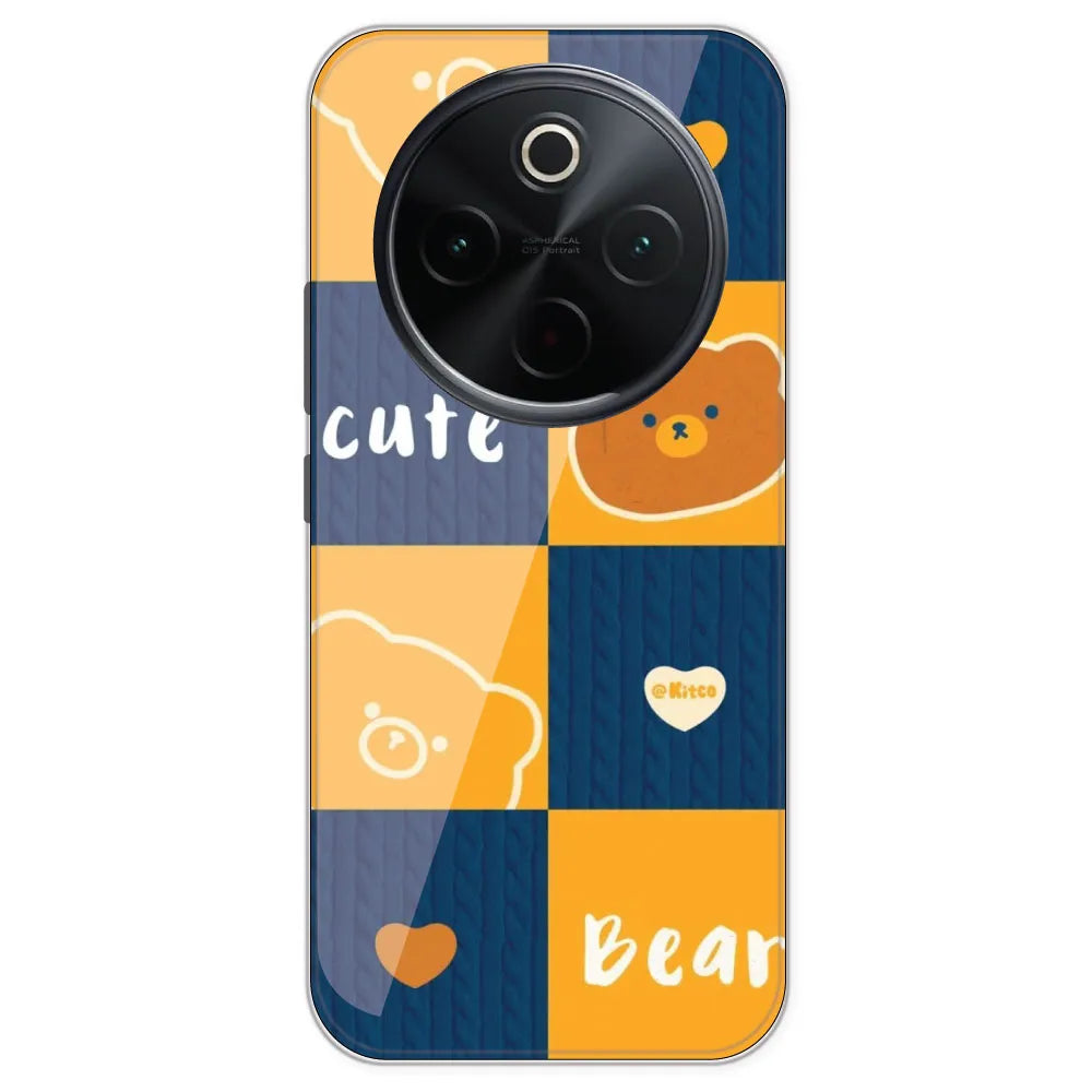 Cute Bear Collage - Printed Silicone Case For IQOO Z10