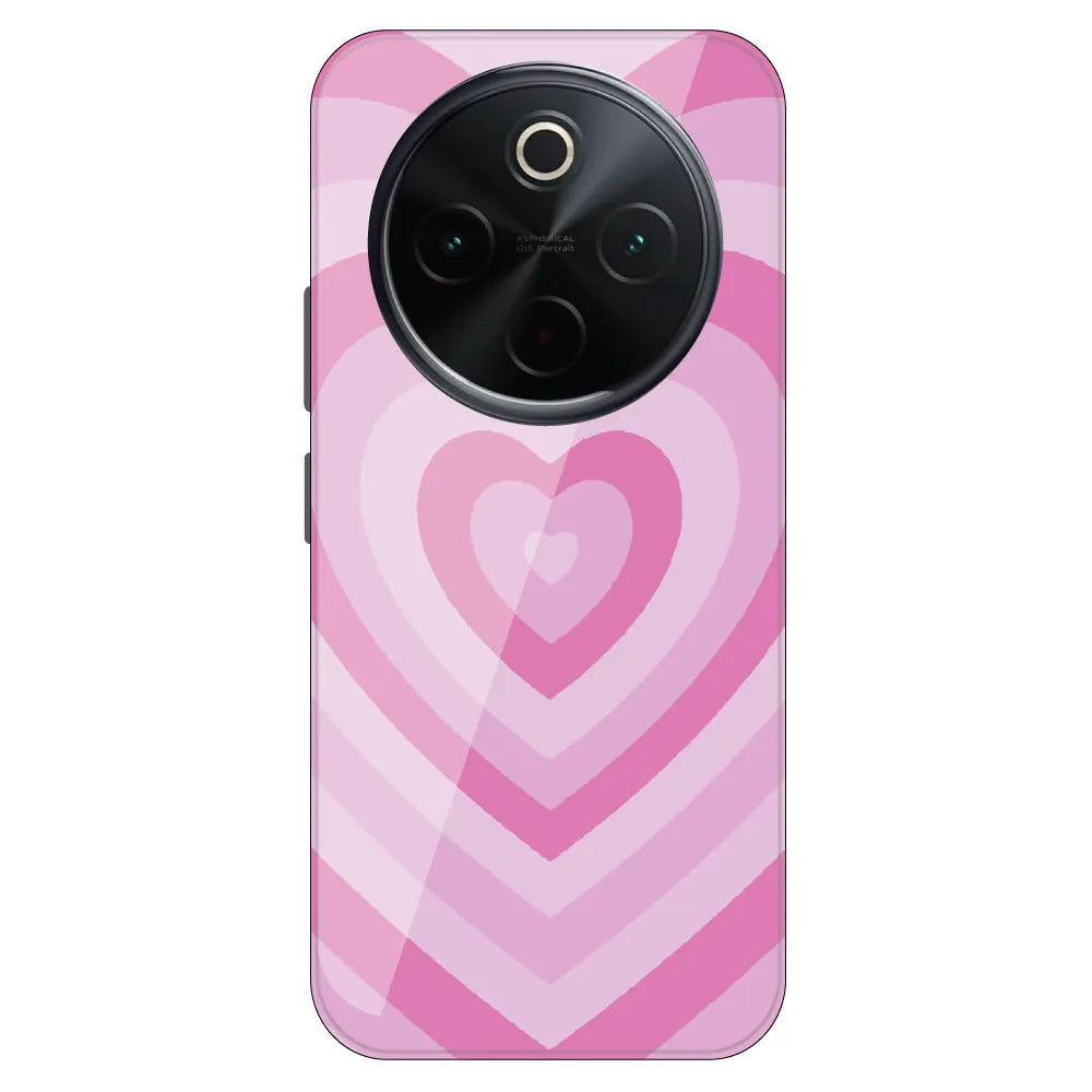 Pink Hearts - Printed Silicone Case For IQOO Neo Z10