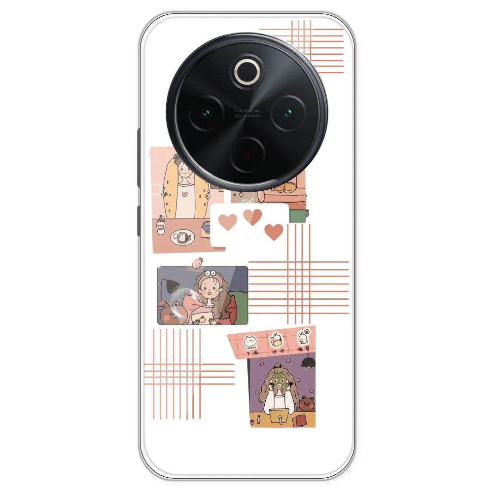 Cute Girl - Clear Printed Silicone Case For IQOO Z10