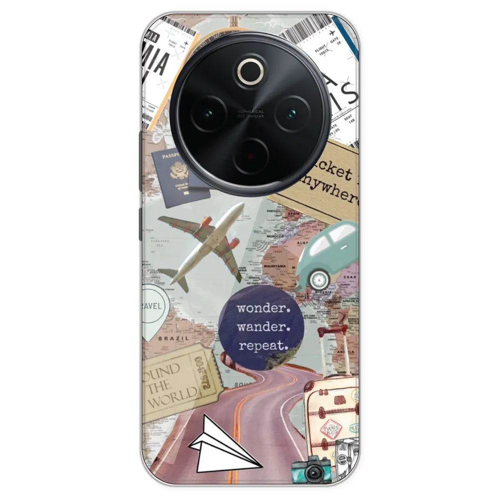 Travel Collage - Printed Silicone Case For IQOO Z10