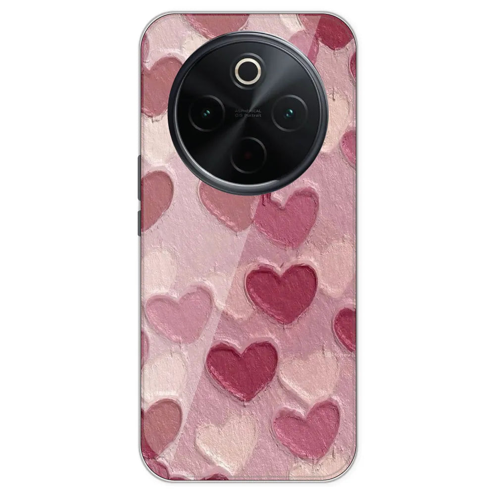 Pastel Hearts - Printed Silicone Case For IQOO Z10