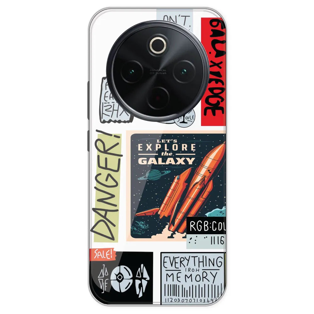 Galaxy - Clear Printed Silicone Case For IQOO Z10