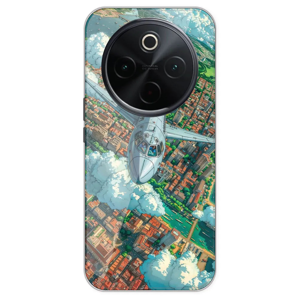 Flying Over City - Printed Silicone Case For IQOO Z10