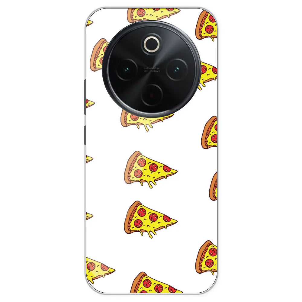 Pizza - Clear Printed Silicone Case For IQOO Z10
