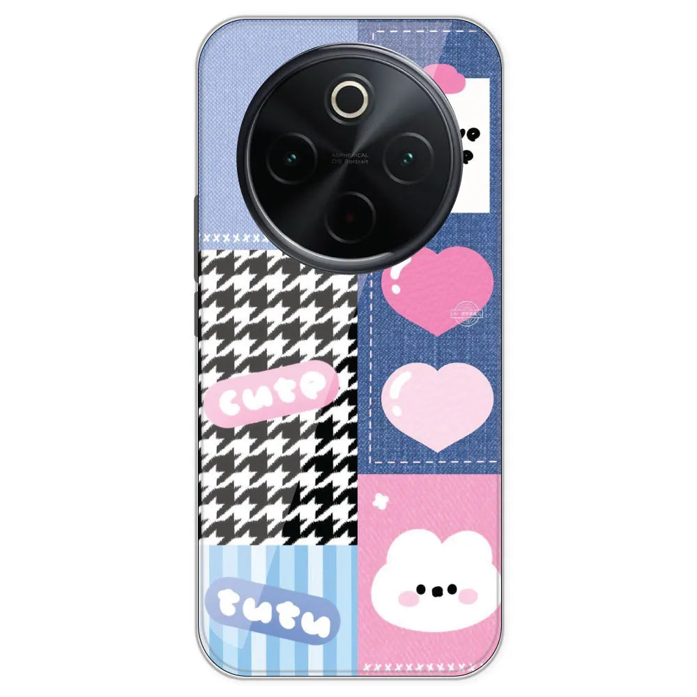 Cute Pink Bear Collage - Printed Silicone Case For IQOO Z10