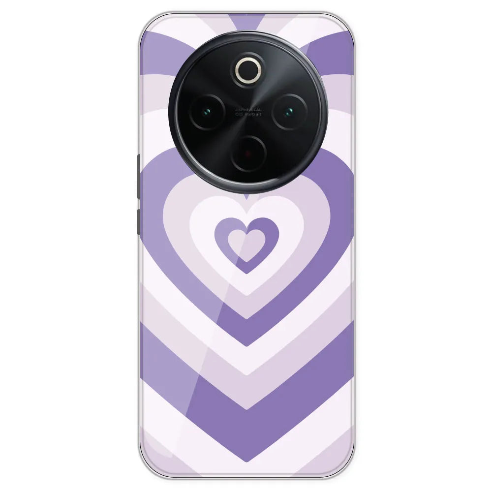 Dark Purple Hearts - Printed Silicone Case For IQOO Z10