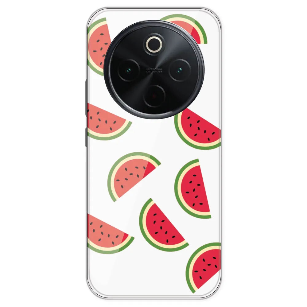 Watermelons - Clear Printed Silicone Case For IQOO Z10