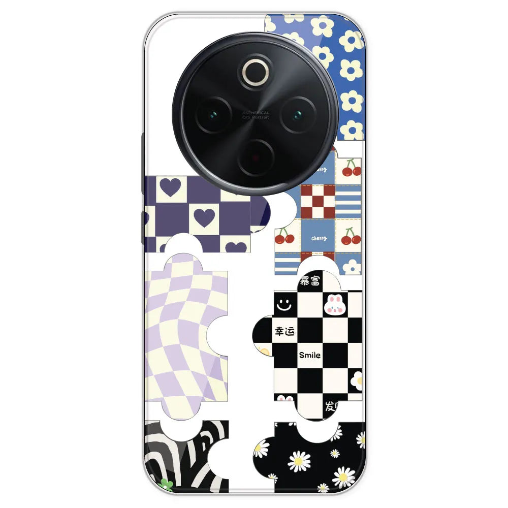 Aesthetic Puzzle - Clear Printed Silicone Case For IQOO Z10