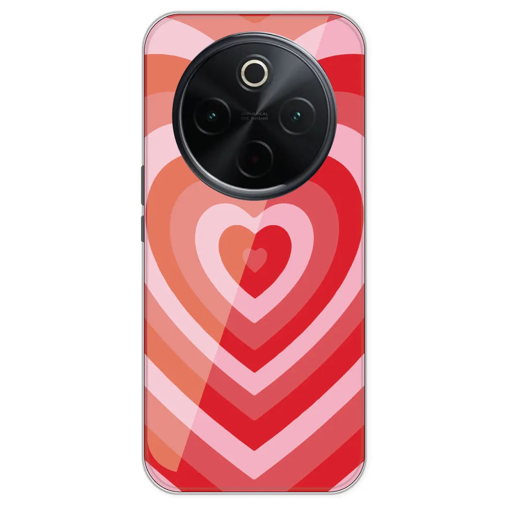 Red Hearts - Printed Silicone Case For IQOO Z10