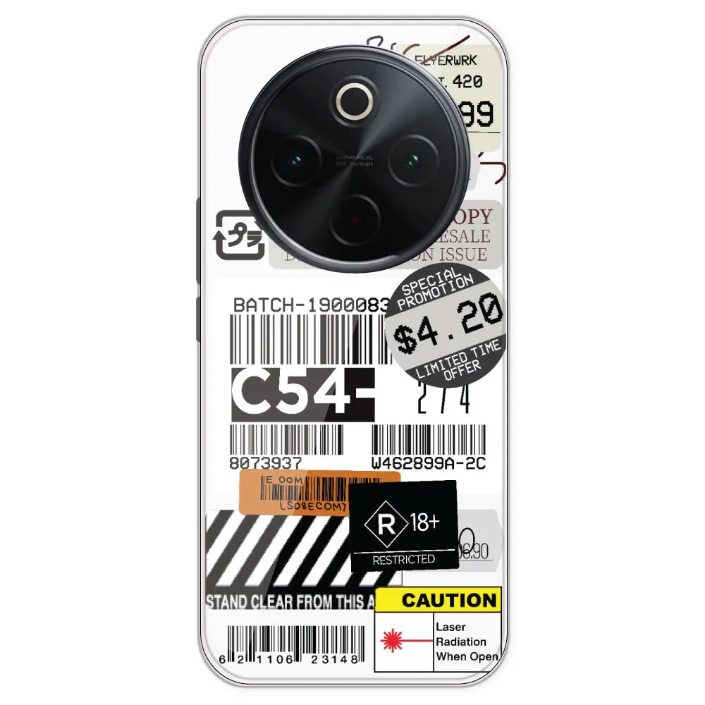 Labels - Clear Printed Silicone Case For IQOO Z10