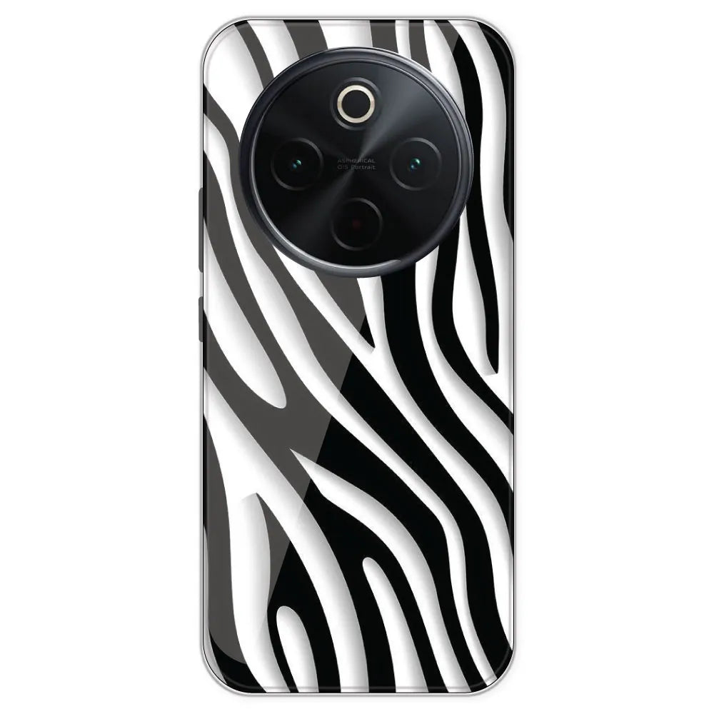 Zebra Print - Clear Printed Silicone Case For IQOO Z10