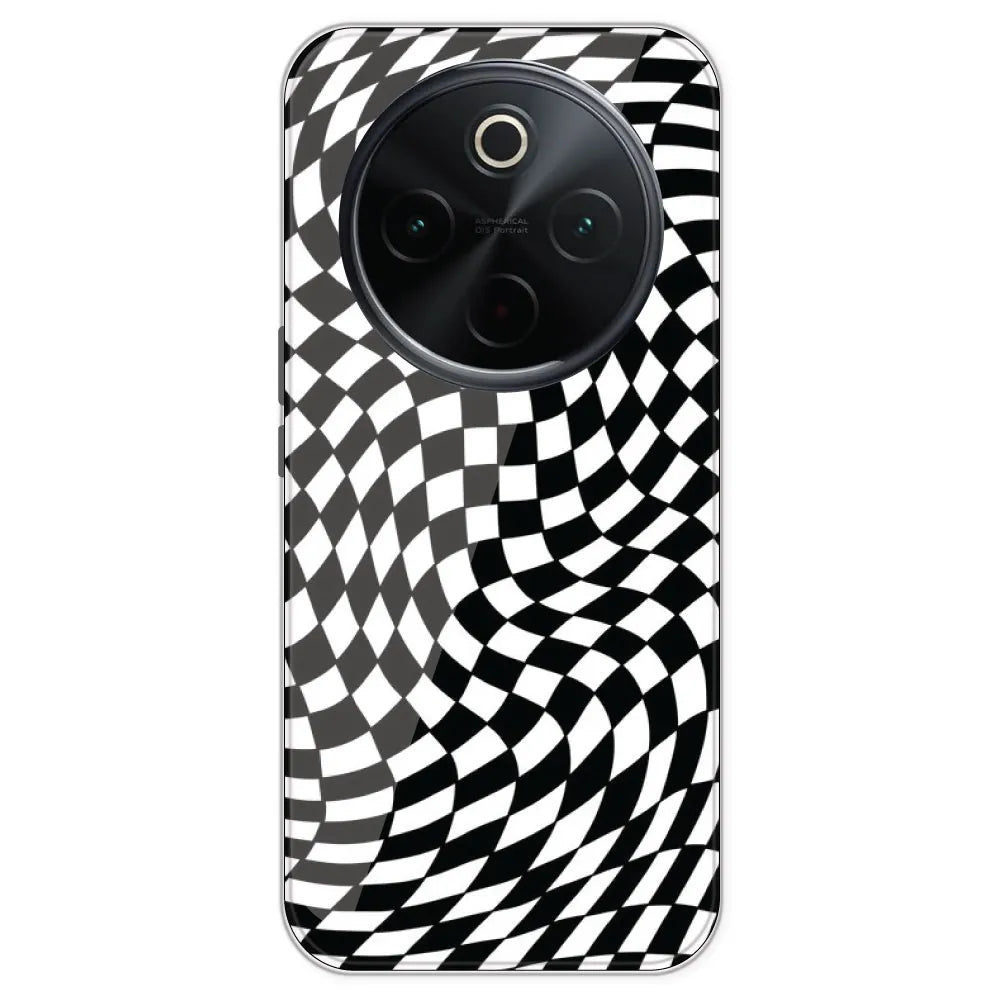 Checks - Printed Silicone Case For IQOO Z10