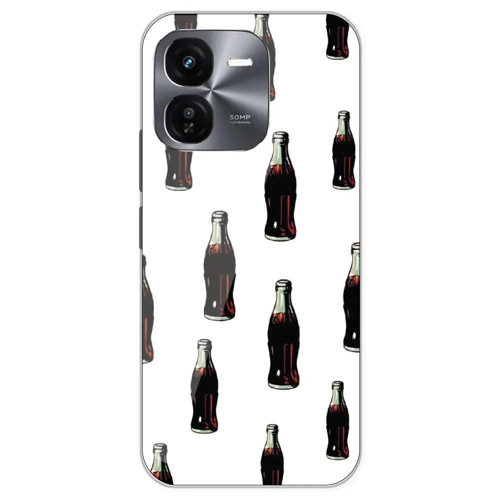 Soft Drinks - Clear Printed Silicone Case For IQOO Z9X