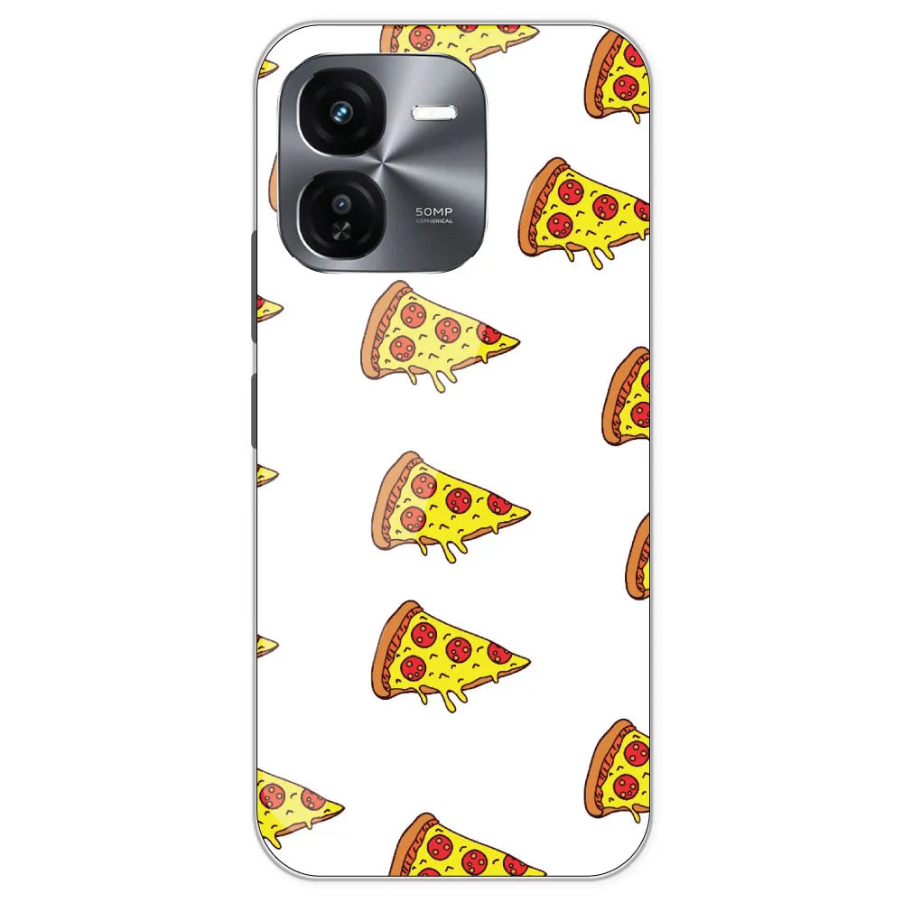 Pizza - Clear Printed Silicone Case For IQOO Z9X