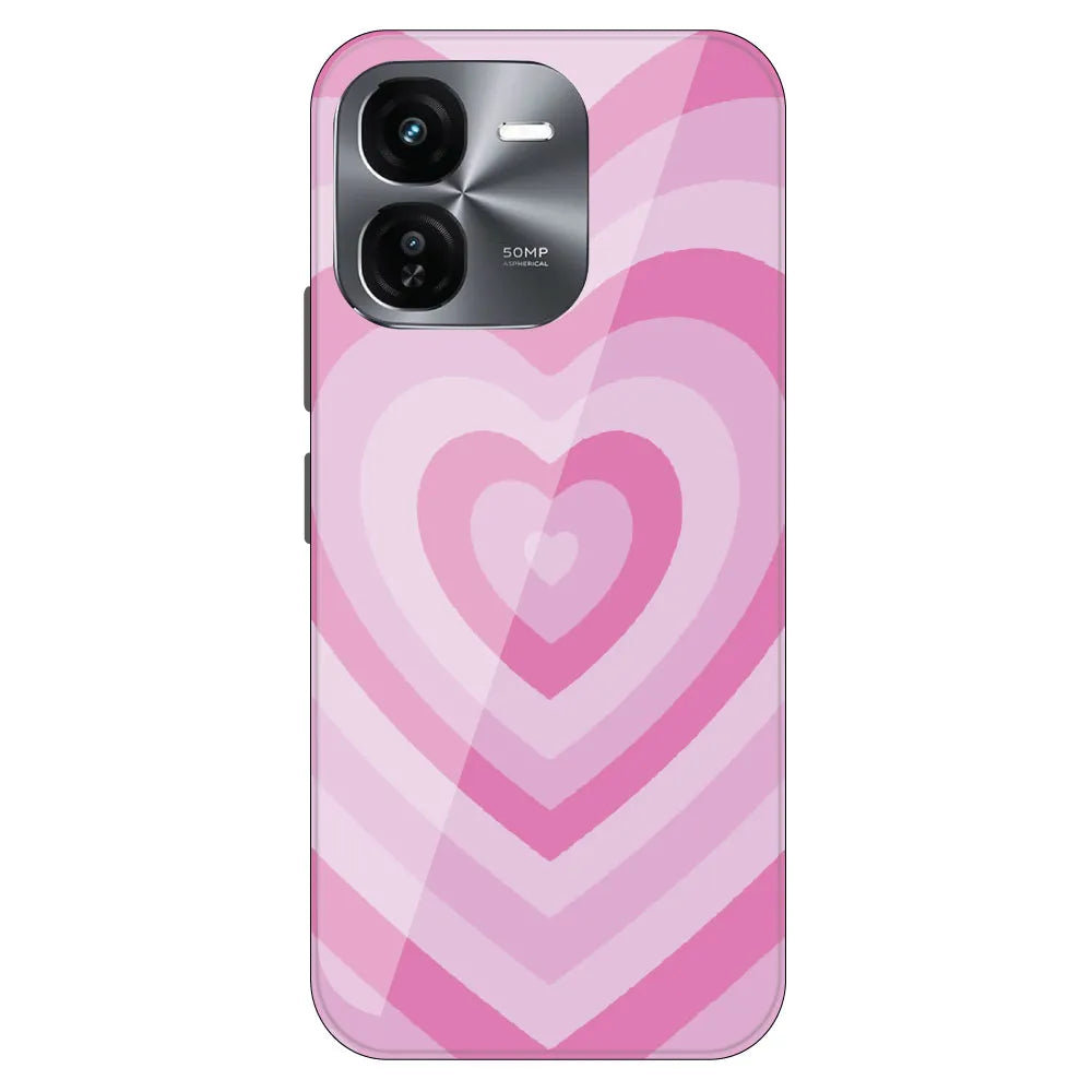 Pink Hearts - Printed Silicone Case For IQOO Neo Z9X