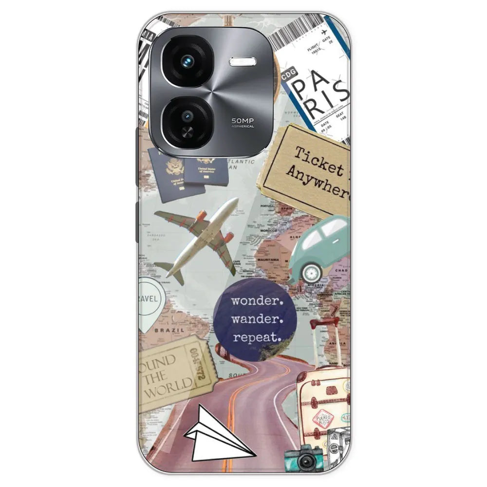 Travel Collage - Printed Silicone Case For IQOO Z9X