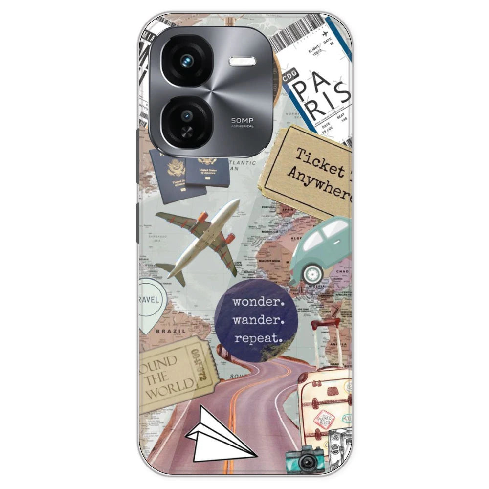 Travel Collage - Printed Silicone Case For IQOO Z9X