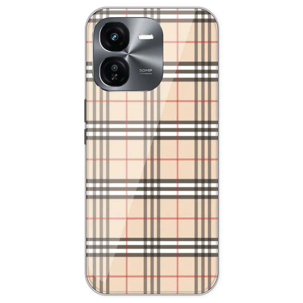 Yellow Checks - Printed Silicone Case For IQOO Z9X