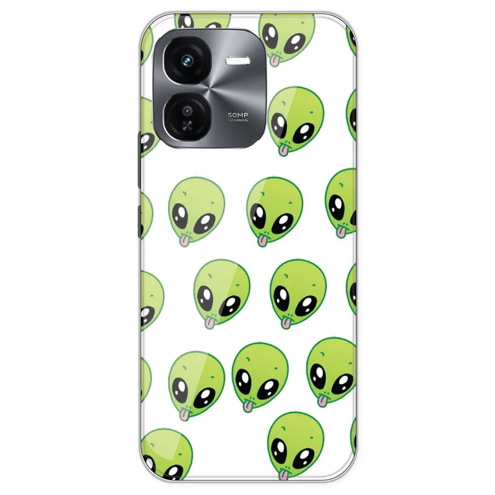 Alien - Clear Printed Silicone Case For IQOO Z9X