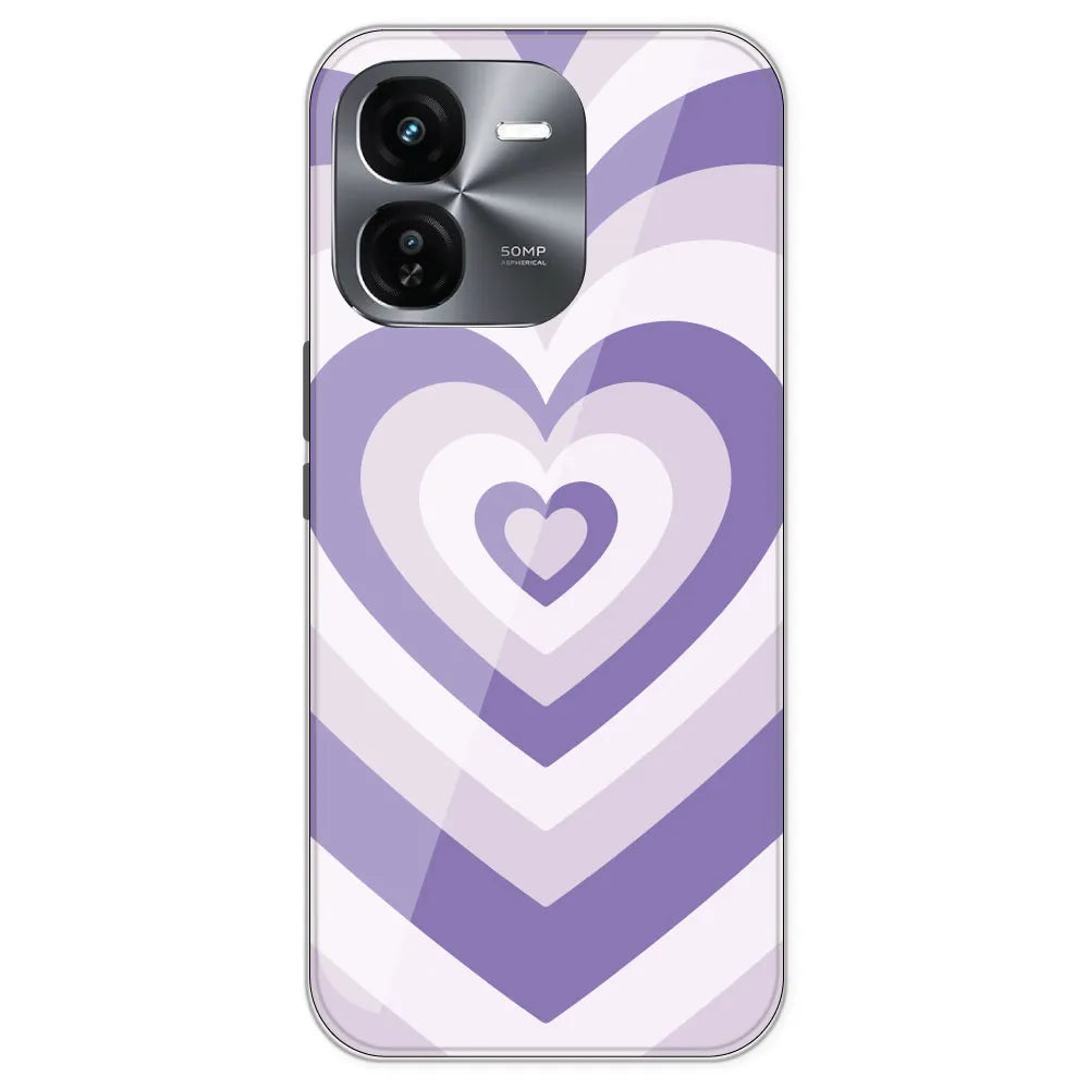 Dark Purple Hearts - Printed Silicone Case For IQOO Z9X