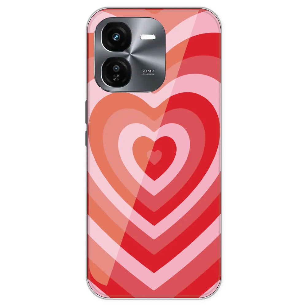 Red Hearts - Printed Silicone Case For IQOO Z9X