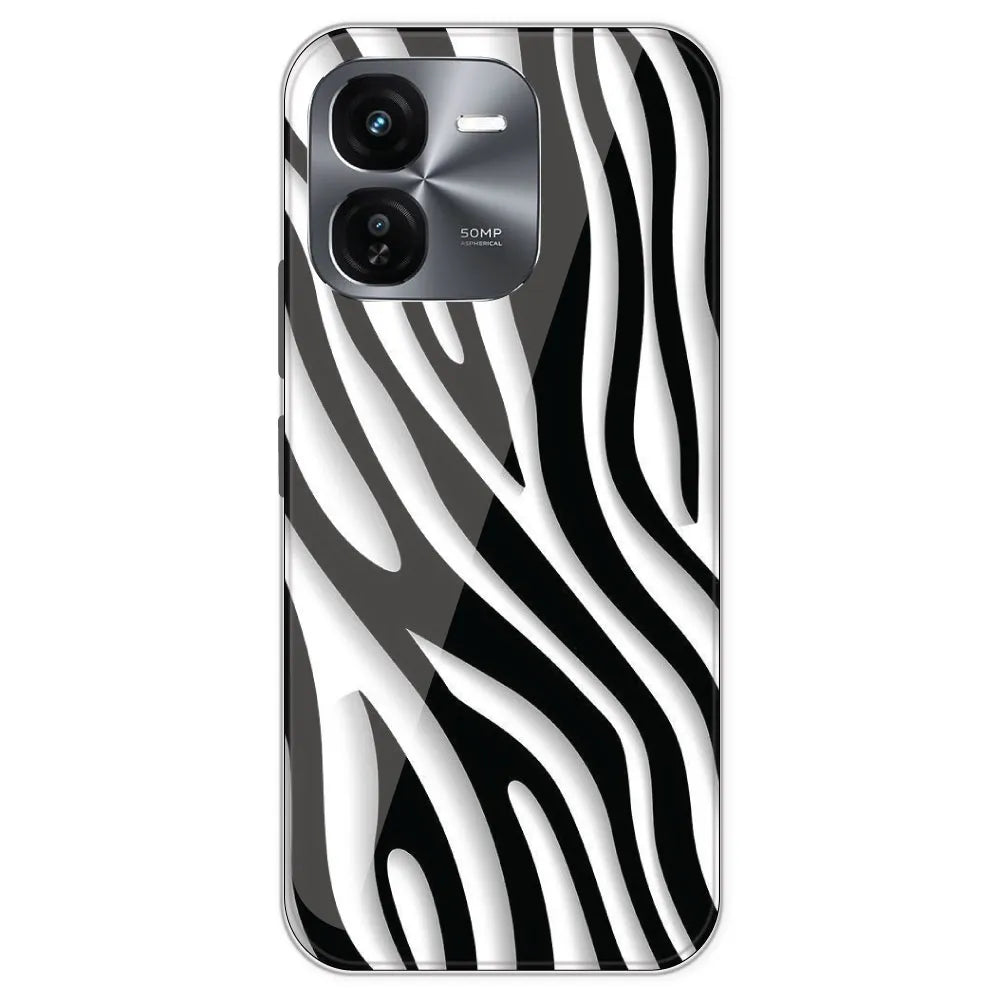 Zebra Print - Clear Printed Silicone Case For IQOO Z9X