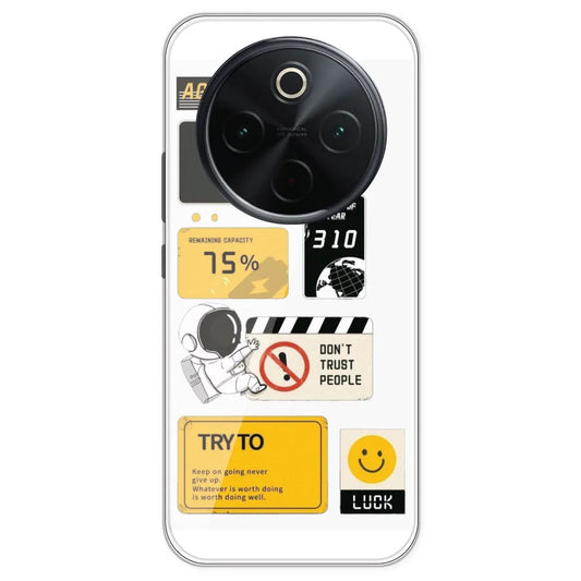 Space - Clear Printed Silicone Case For IQOO Z10