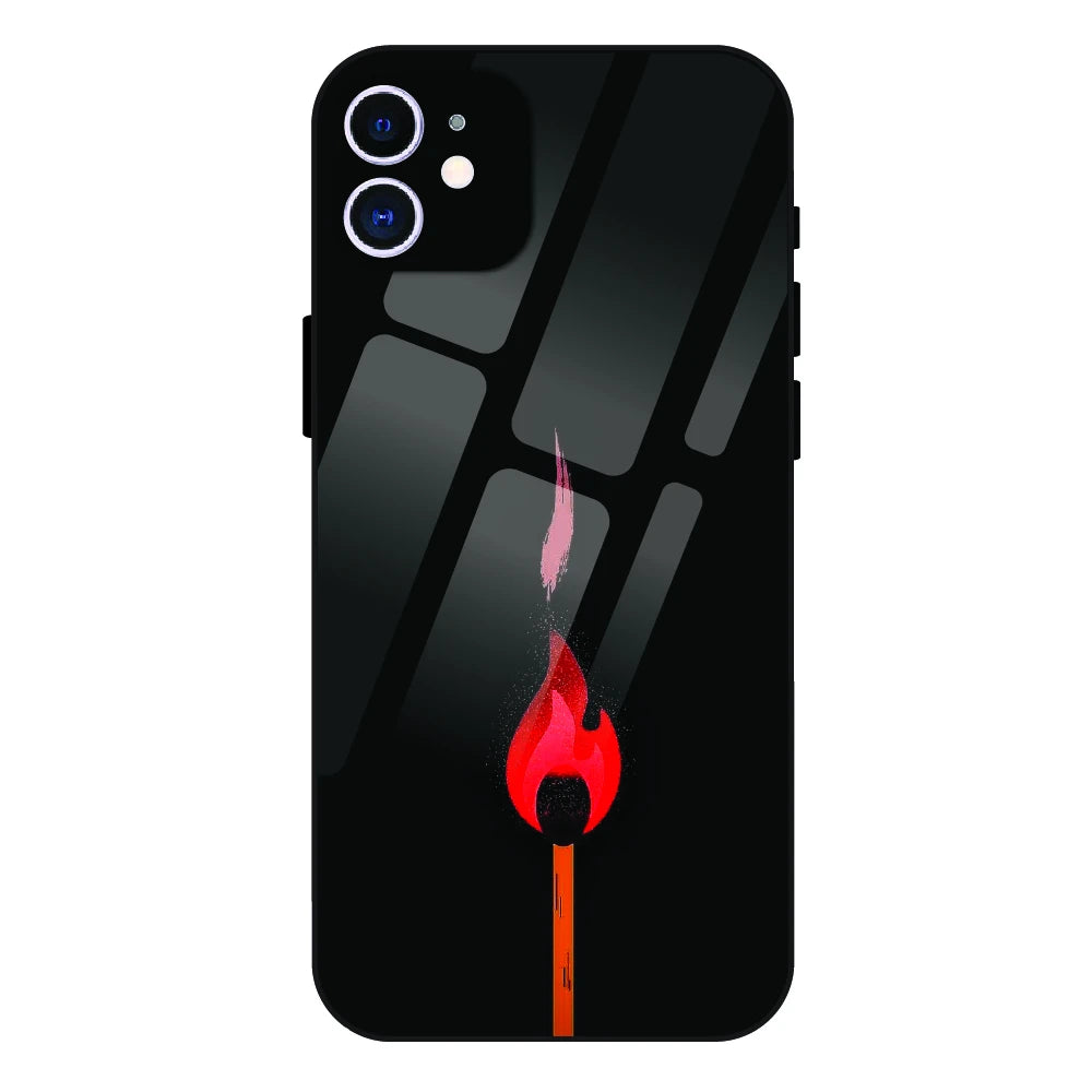 Burning Match - Glass Case For Apple iPhone 11
