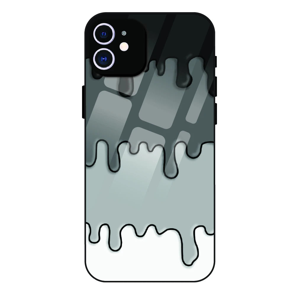 Smoky Drip Abstract - Glass Case For Apple iPhone 11