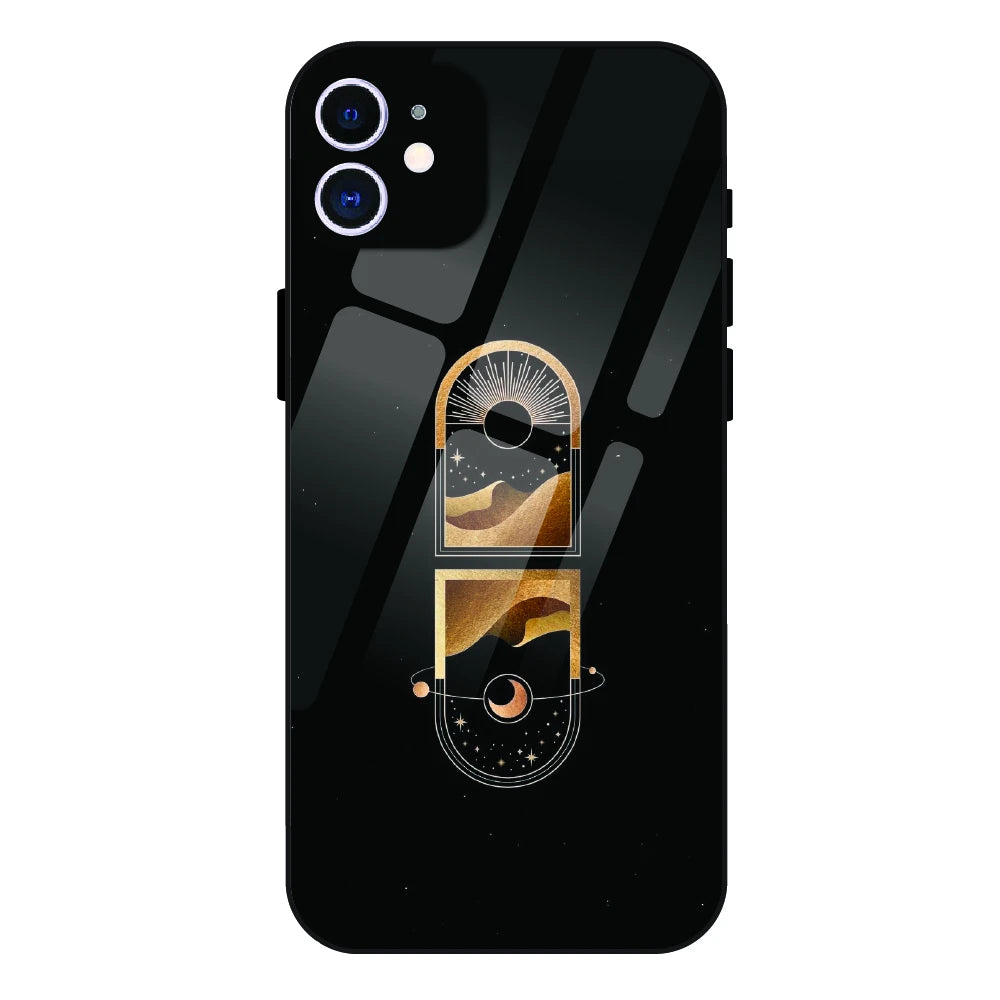 Golden Geometry - Glass Case For Apple iPhone 11