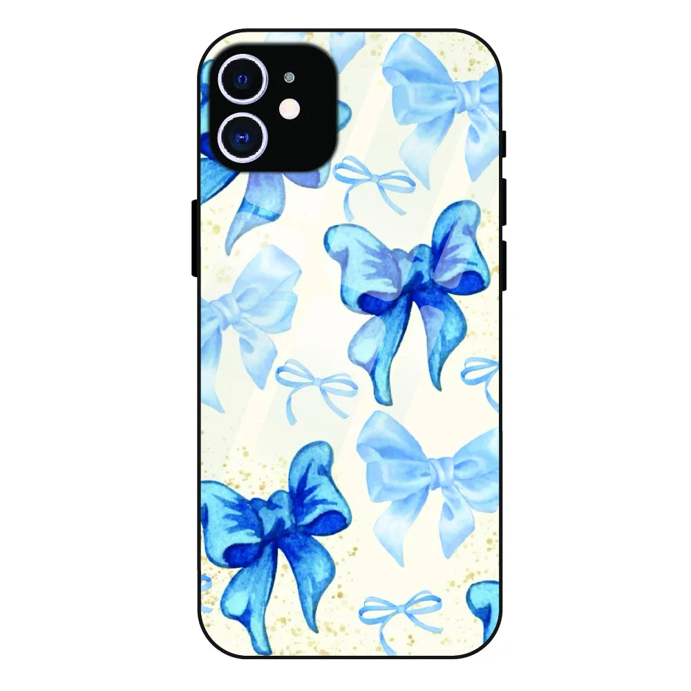 Soft Blue Bowcore - Glass Case For Apple iPhone 11