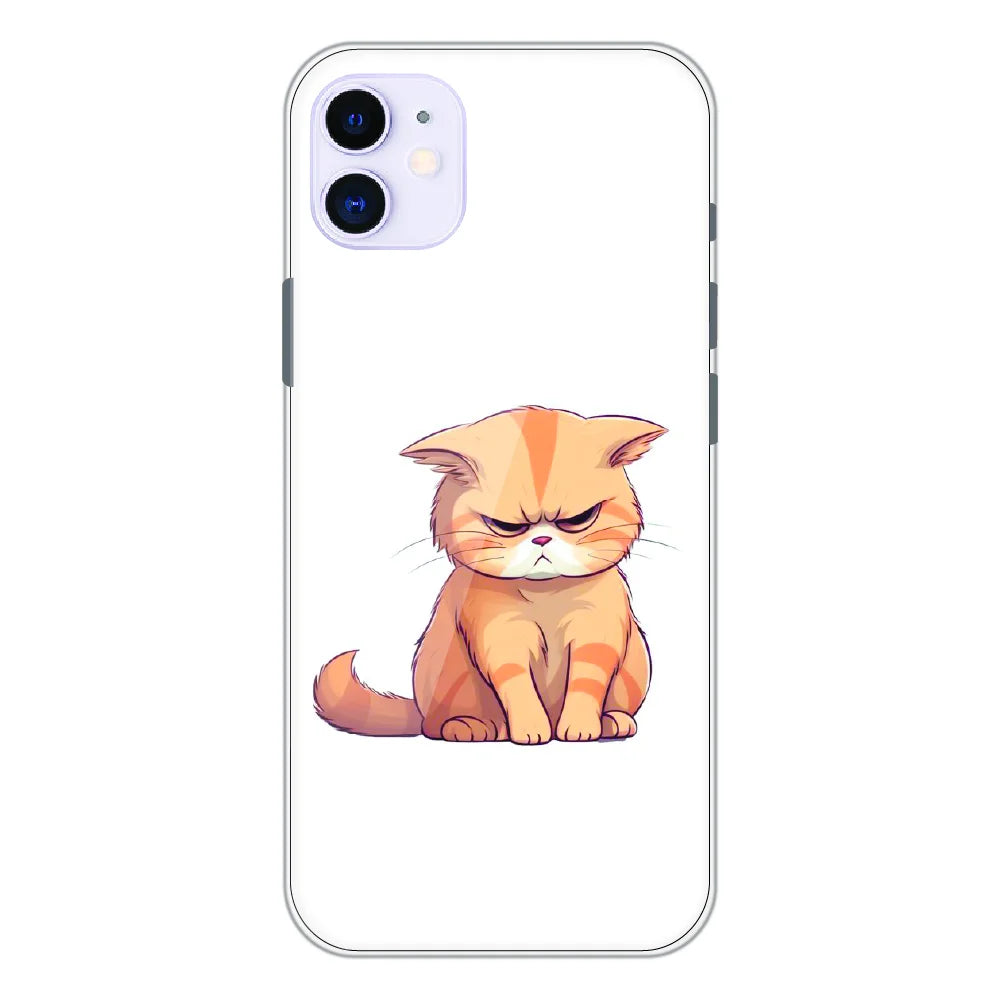 Grumpy Ginger Cat - Printed Silicone Case For Apple iPhone 11
