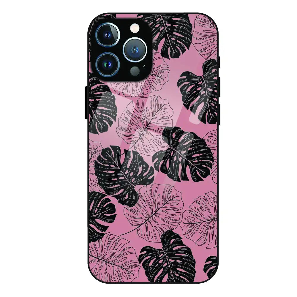 Tropical Monstera Leaf Pattern - Glass Case For Apple iPhone 11 Pro