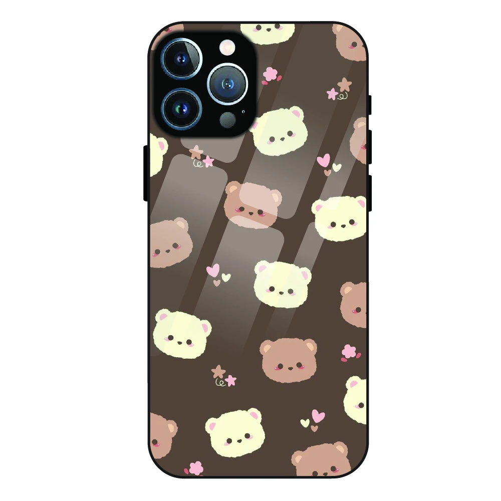 Cozy Bear Pattern - Glass Case For Apple iPhone 11 Pro