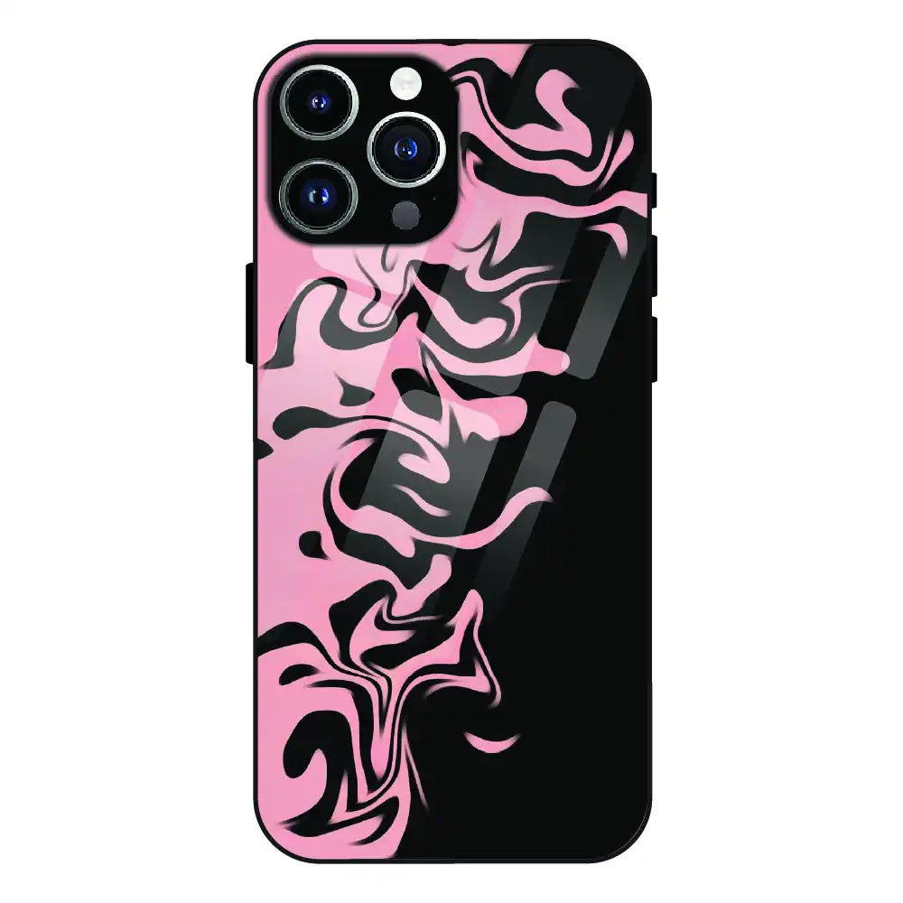 Blush Noir Marble - Glass Cases For Apple iPhone Models