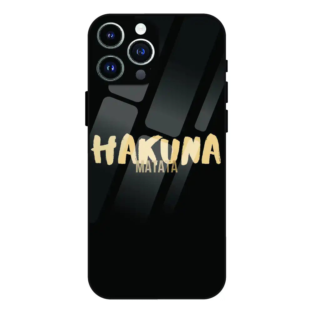 Hakuna Matata Quote - Glass Cases For Apple iPhone Models