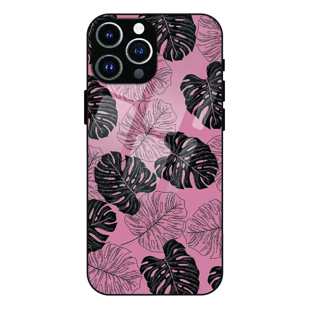 Tropical Monstera Leaf Pattern - Glass Cases For Apple iPhone Models