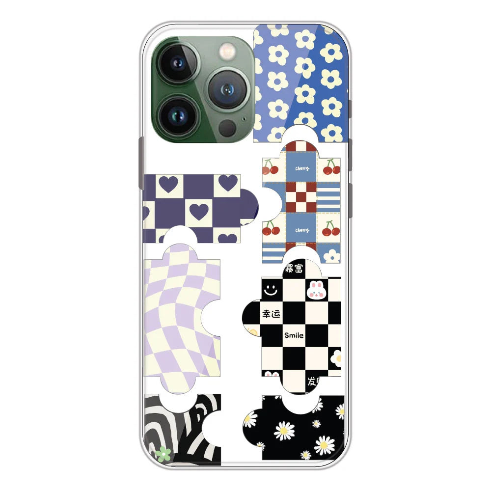 Aesthetic Puzzle - Clear Printed Silicone Case For Apple iPhone Models- Apple iPhone 11 pro max