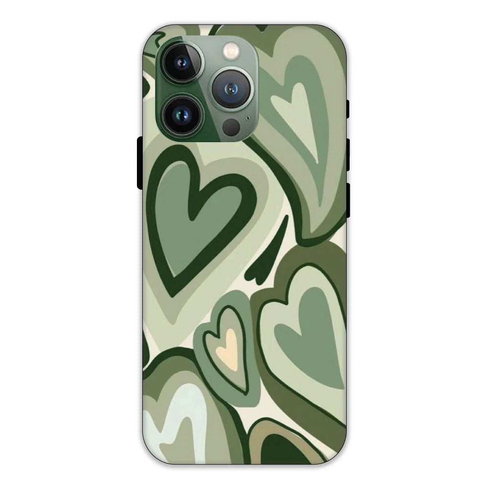 Green Hearts Hard Case Apple IPhone 11 Pro Max models