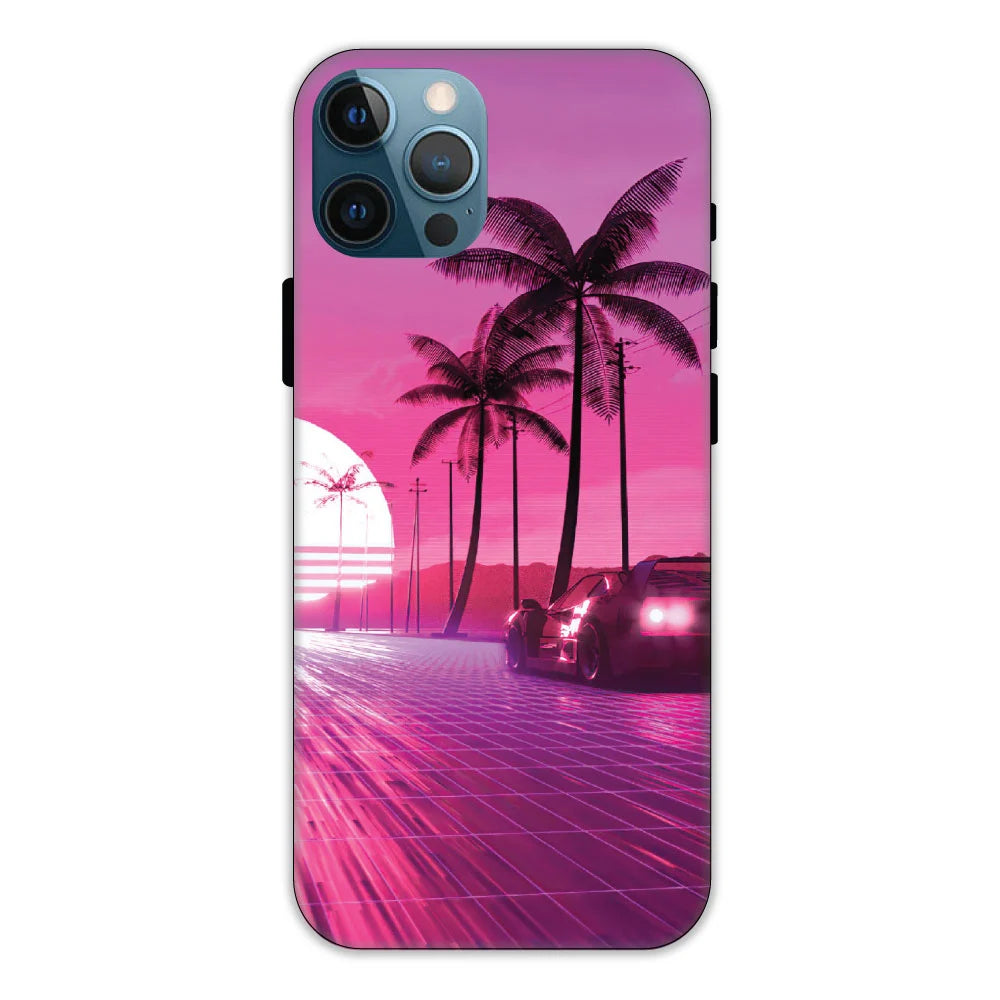 Retro Beach Synthwave Hard Case Apple iPhone 11 Pro Models