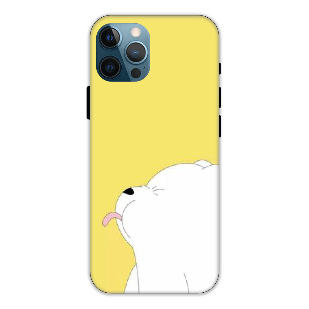 White Teddy On Yellow Background - Hard Cases For Apple iPhone Models iPhone 11 PRO