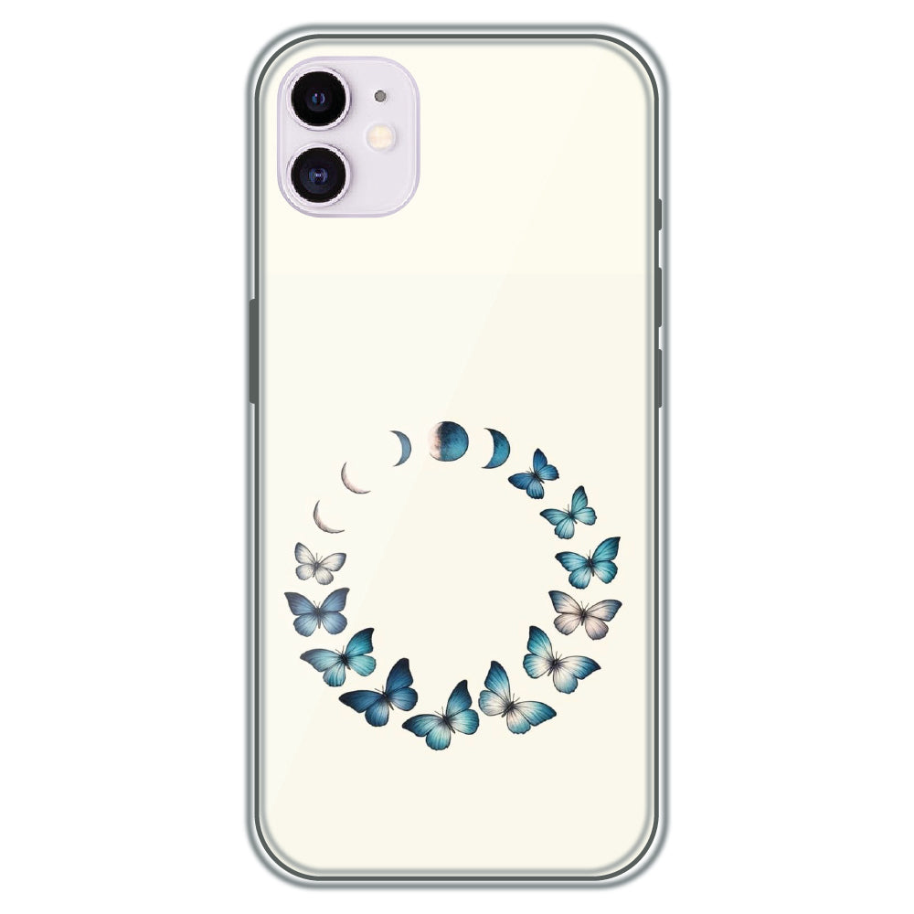 Butterfly Moon Cycle - Printed Silicone Case for Apple iPhone 11