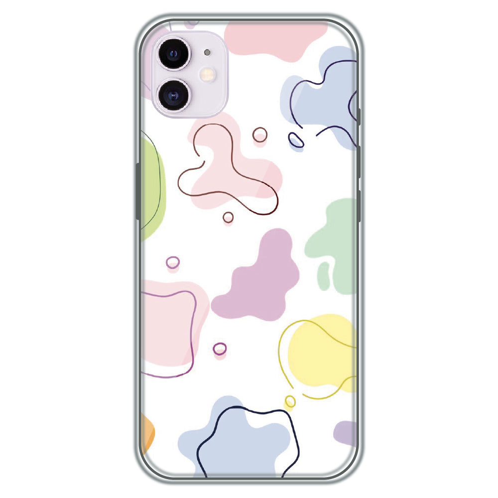 Pastel Splash Patches - Printed Silicone Case for Apple iPhone 11