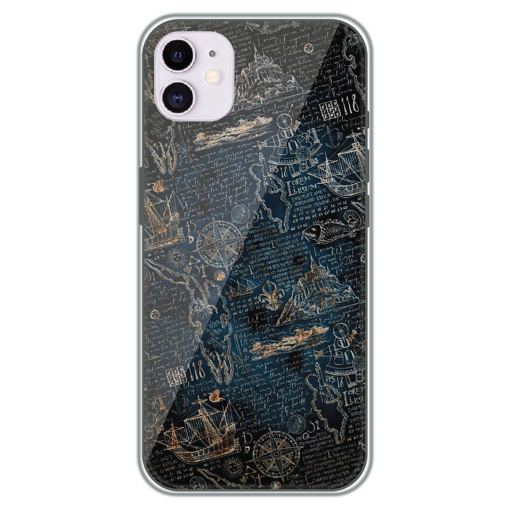 Pirate's Treasure Map - Printed Silicone Case for Apple iPhone 11