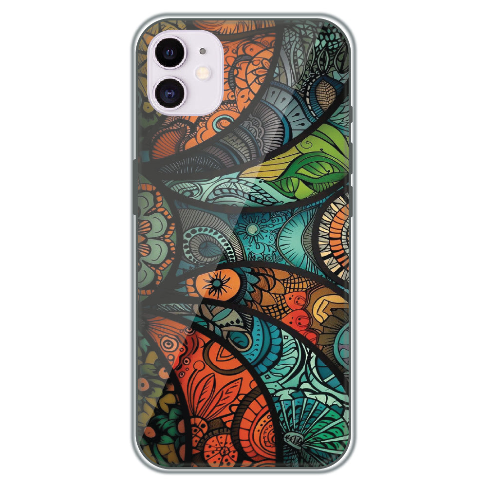 Stained Glass Paisley - Printed Silicone Case for Apple iPhone 11