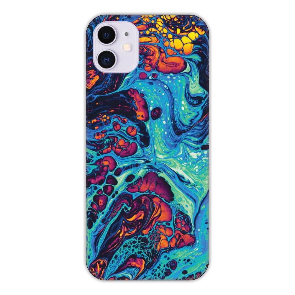 Blue and Orange Swirl Hard Case Apple iPhone 11 Models