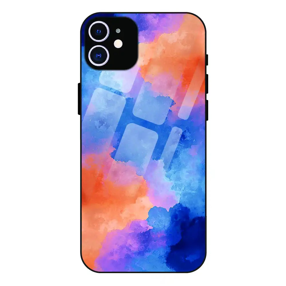 Abstract Pastel Cloud Geometry - Glass Case For Apple iPhone 12