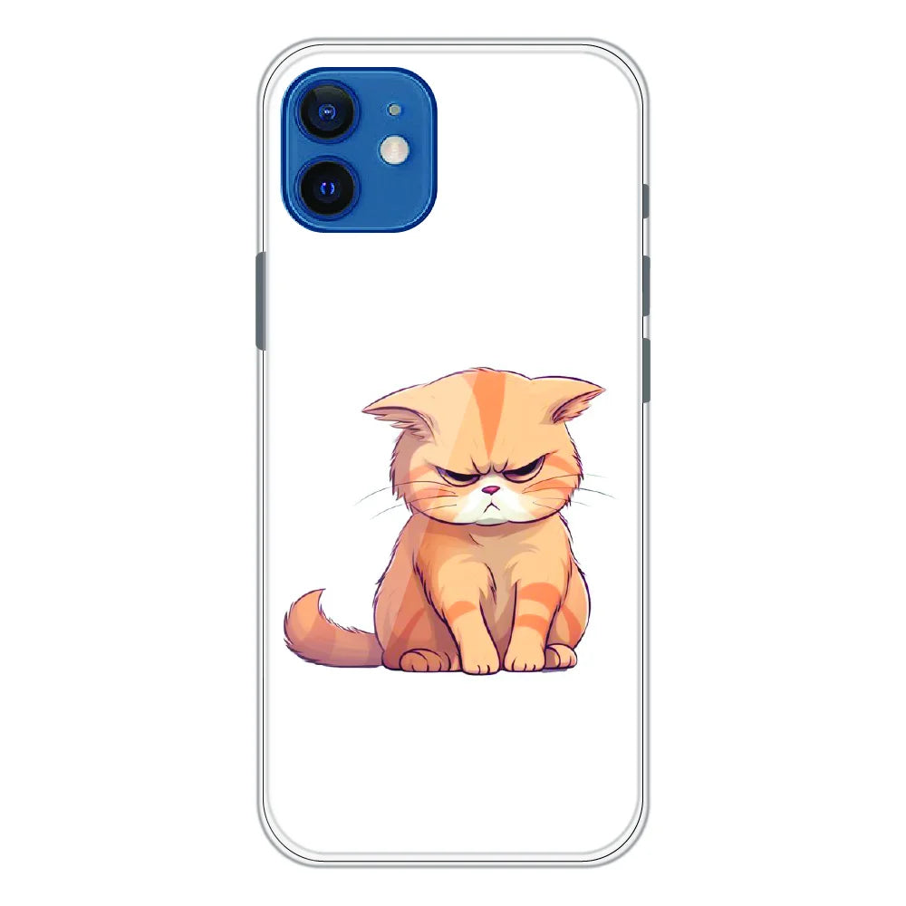 Grumpy Ginger Cat - Printed Silicone Case For Apple iPhone 12