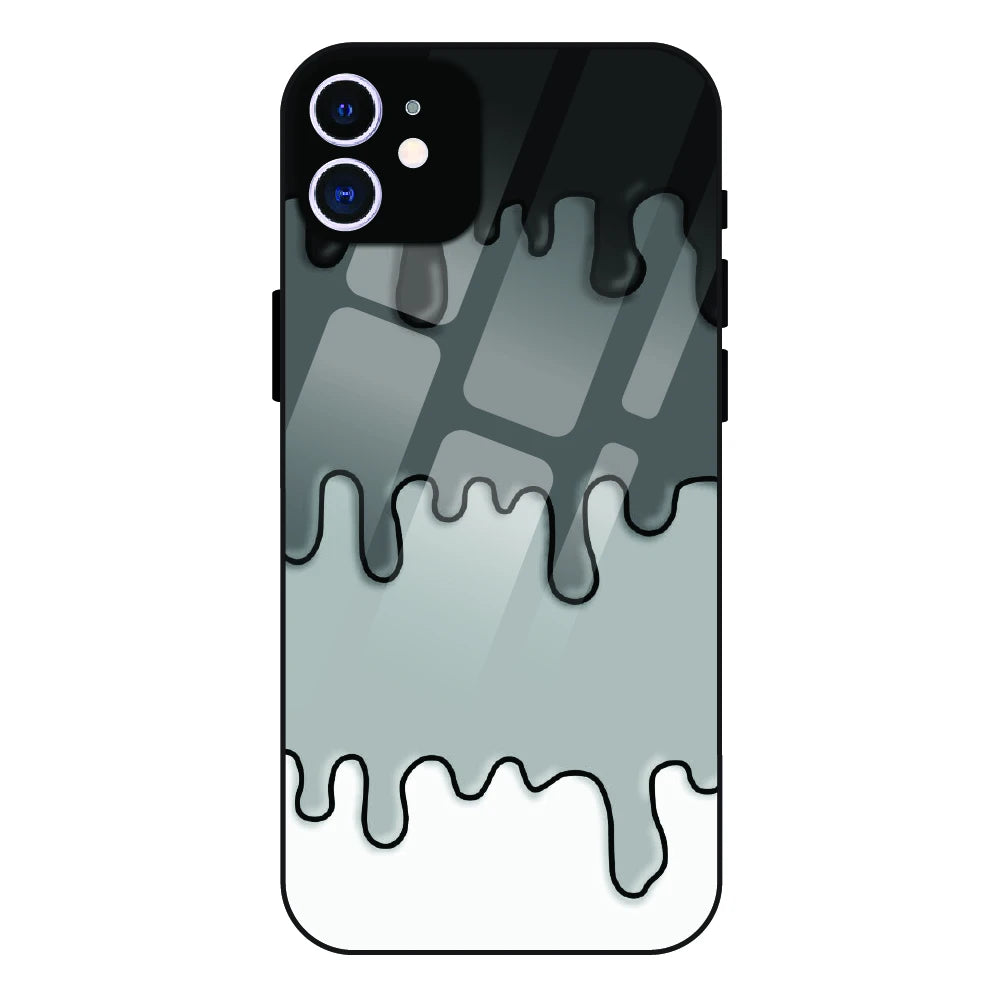 Smoky Drip Abstract - Glass Case For Apple iPhone 12