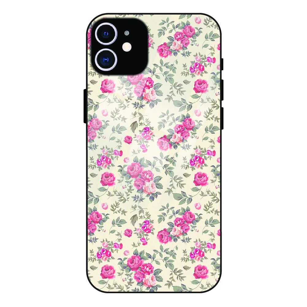 Vintage Rose Meadow - Glass Case For Apple iPhone 12